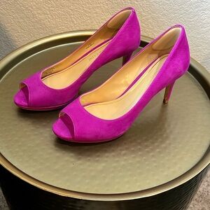 Enzo Angiolini Eagelabelle Pink Open Toe Pumps